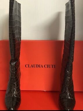 Claudia Ciuti Giselle Mud Gator Platform Boot Size 8